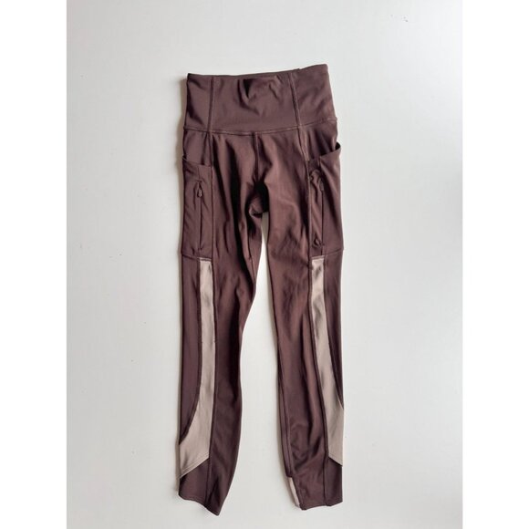 ATHLETA Ultimate Stash Crash Toasted Brown High Rise Ankle Leggings, Size XXS - Picture 3 of 16